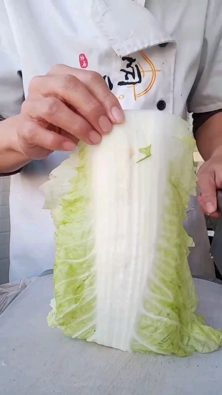 白菜丝切法