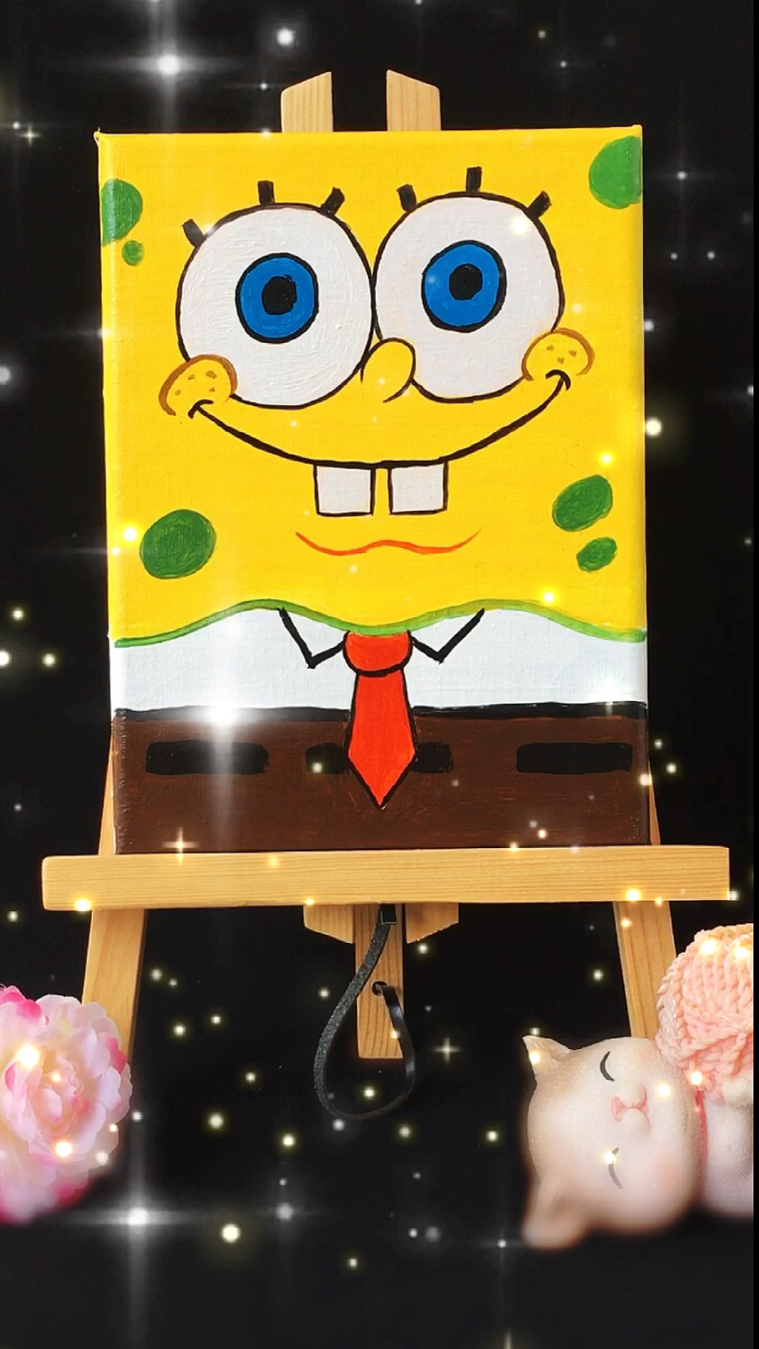 #画画原来如此简单#爸爸画的海绵宝宝VS我画的海绵宝宝