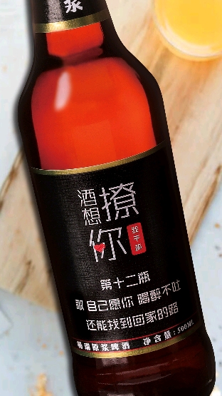 #我想上电视#国内首家针对年轻人的啤酒你不想了解一下畅瑞啤酒每瓶不同土味情话/情感语录