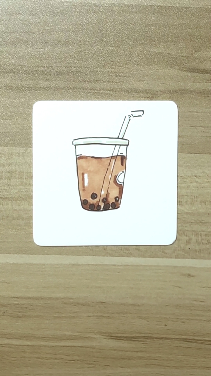 #儿童简笔画#奶茶简笔画
