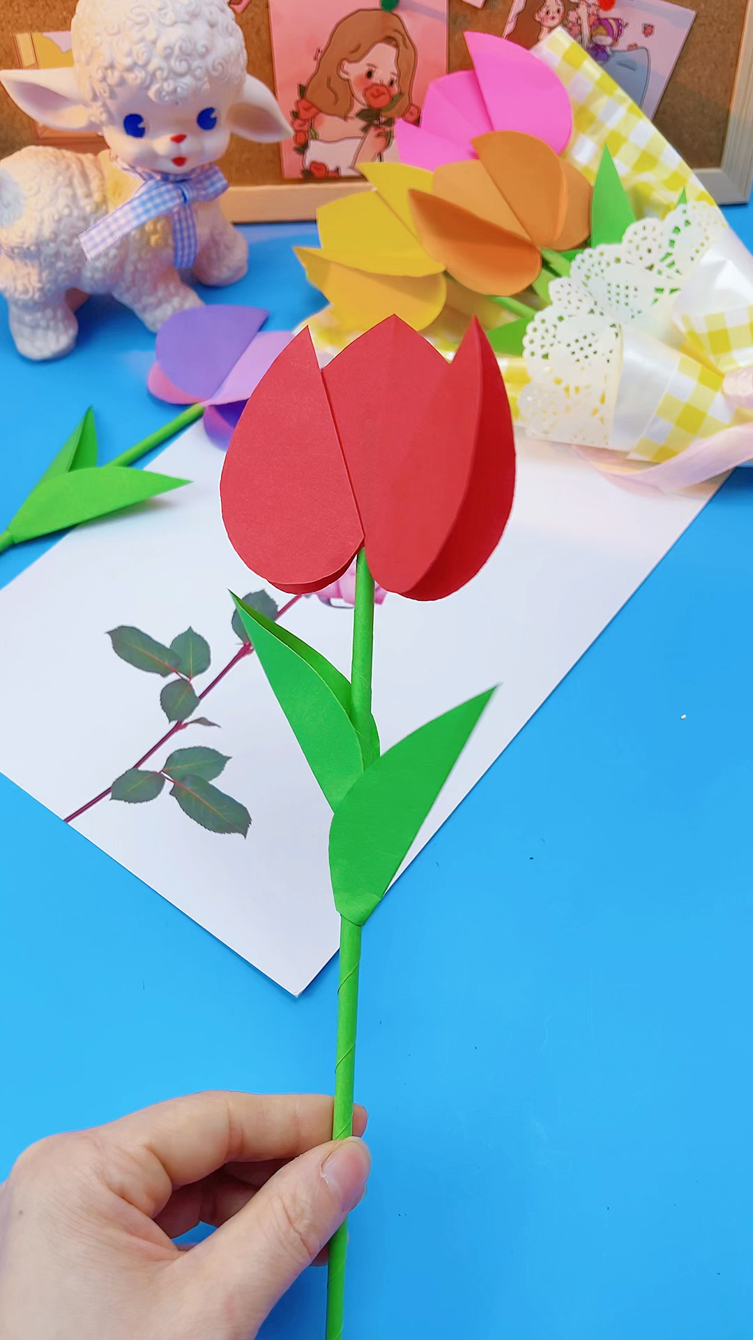 #教师节#做一支简单好看的郁金香花朵送给老师