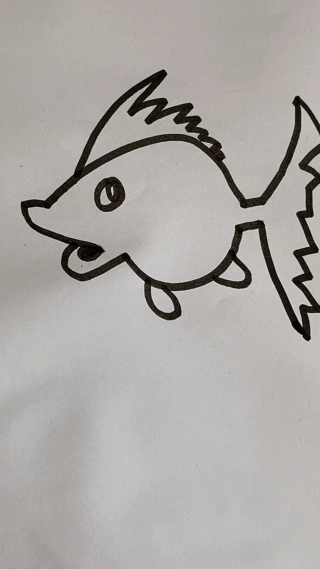 丑丑鱼简笔画