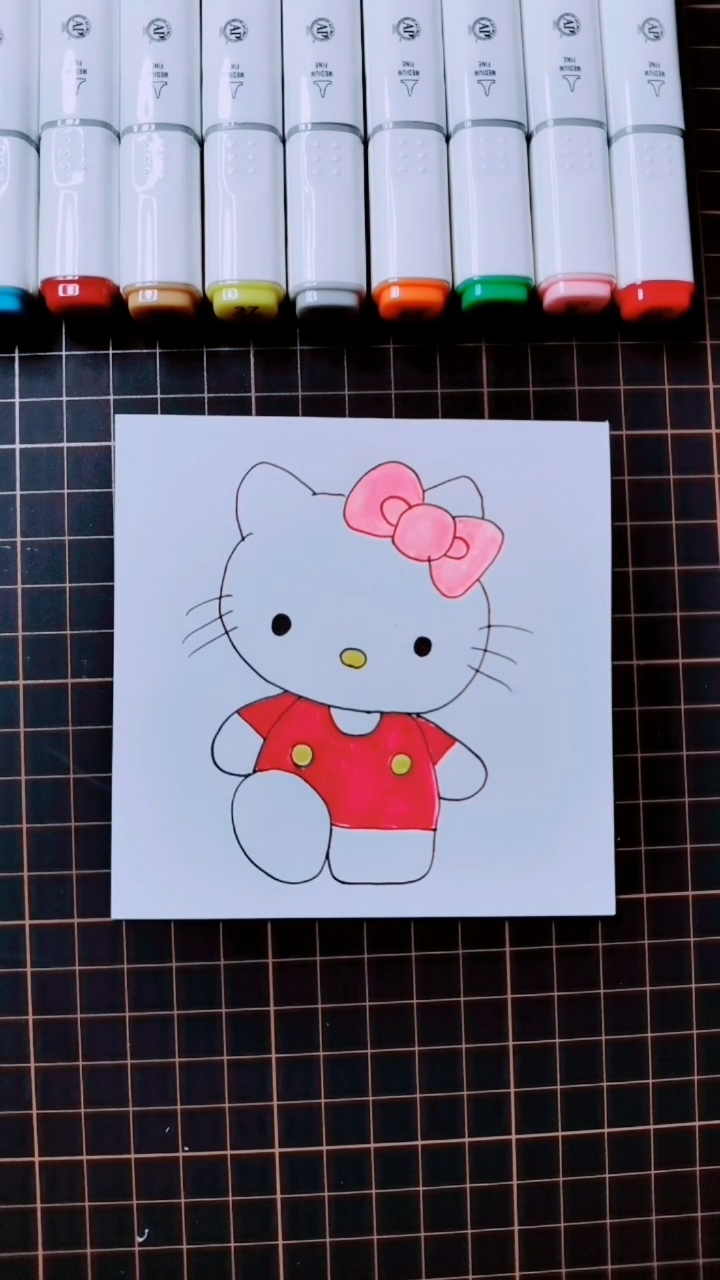 #简笔画#今天分享Kitty猫简笔画