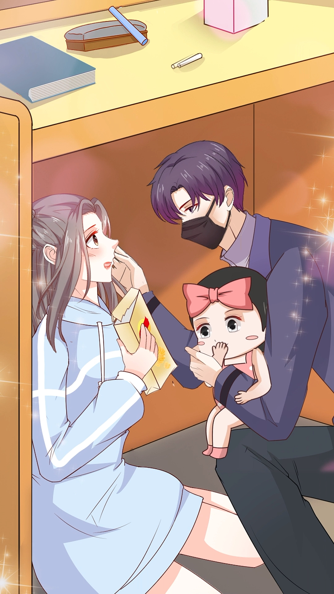 #大学生日常#躲在讲台底下吃薯片?