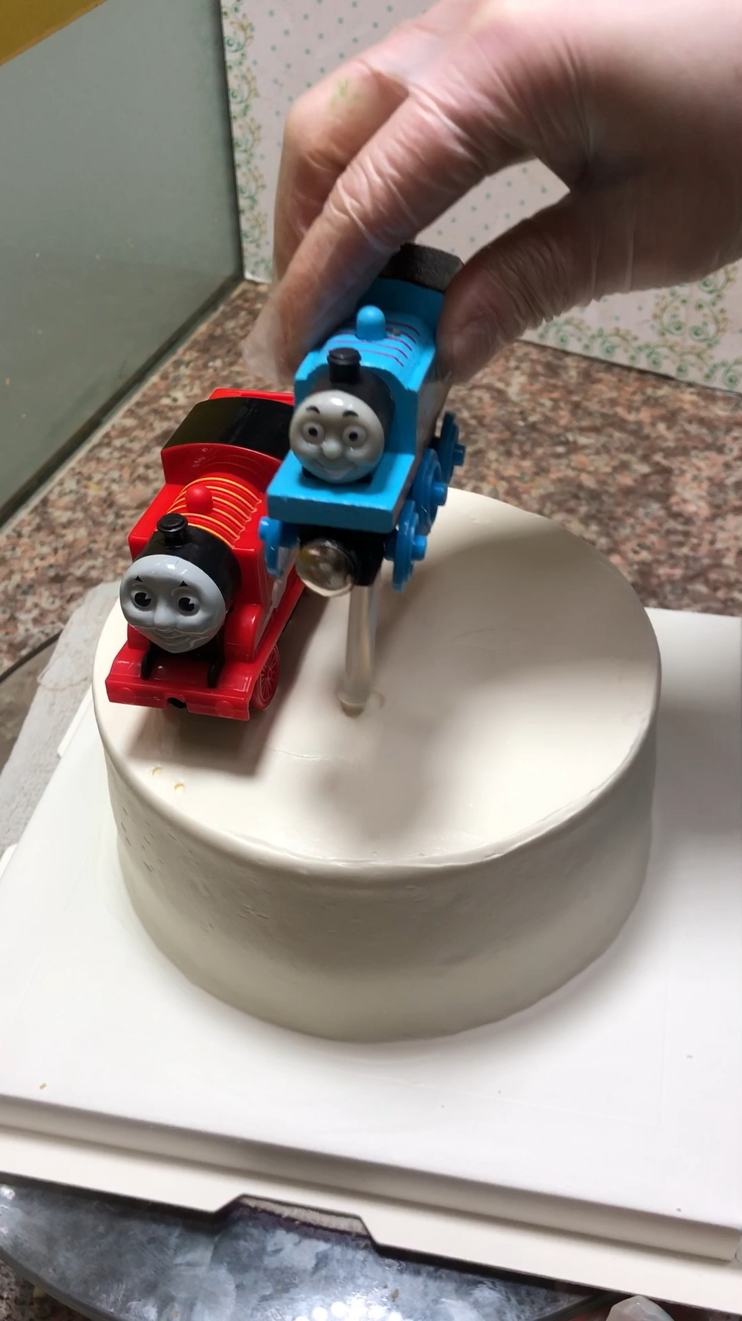 #卡通蛋糕#托马斯小火车