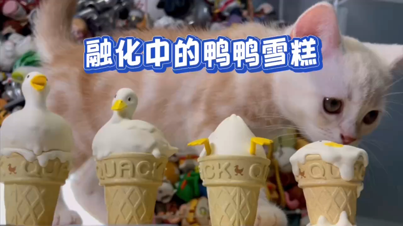 #我还是曾经那个少年#拆盲盒动物星球融化中的鸭鸭雪糕盲盒