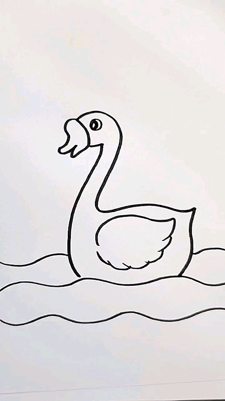 简单的白鹅简笔画
