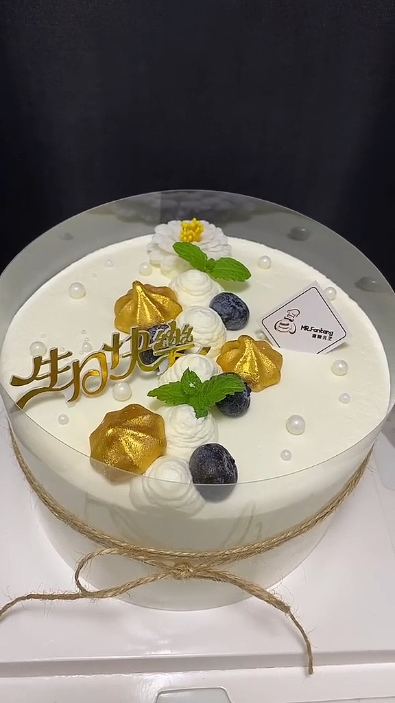 #跟着翻糖先生学蛋糕#ins风生日蛋糕