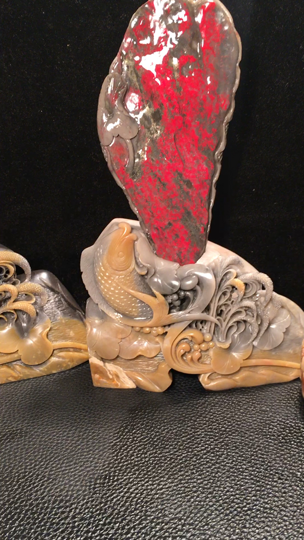 昌化鸡血石摆件大集合