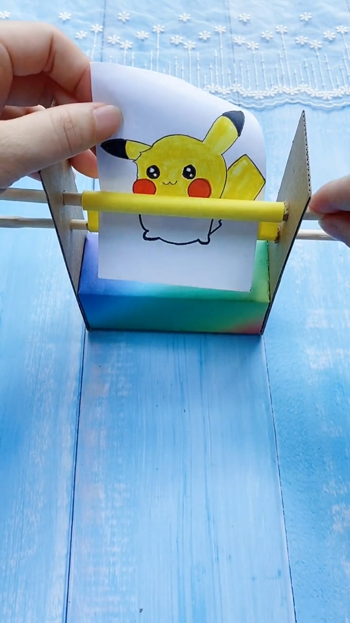 手工制作家里不用的纸皮先别扔啊04来做好玩的彩色打印机