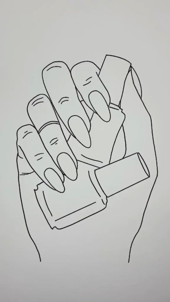 手指甲怎么画简笔画图片
