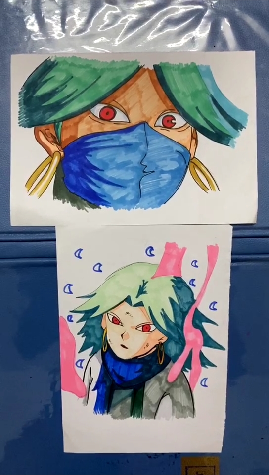 我要上热门#整理画稿时看到我画的赤牙背部,当我旋开他们正面后