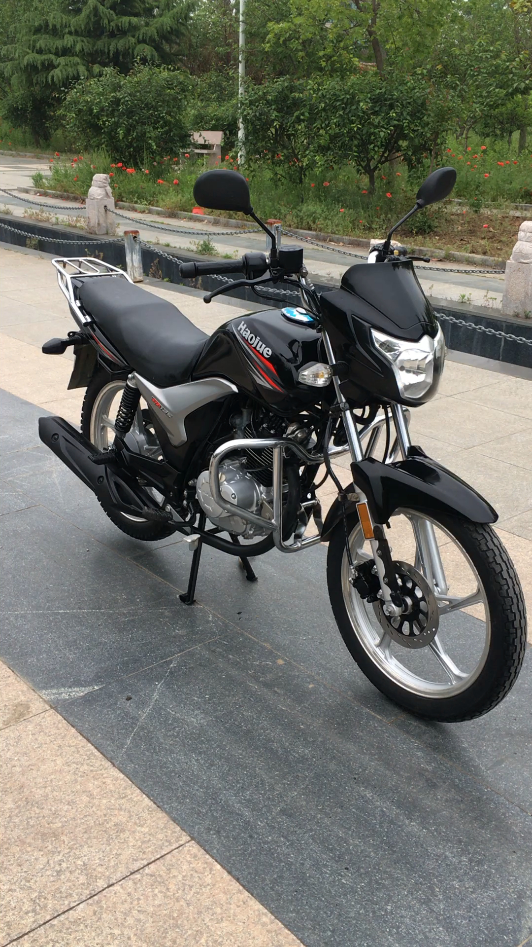 摩托車#豪爵驪爽摩托車da125碟剎黑主機加油門測試