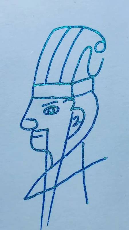 简笔画用数字112画古代人