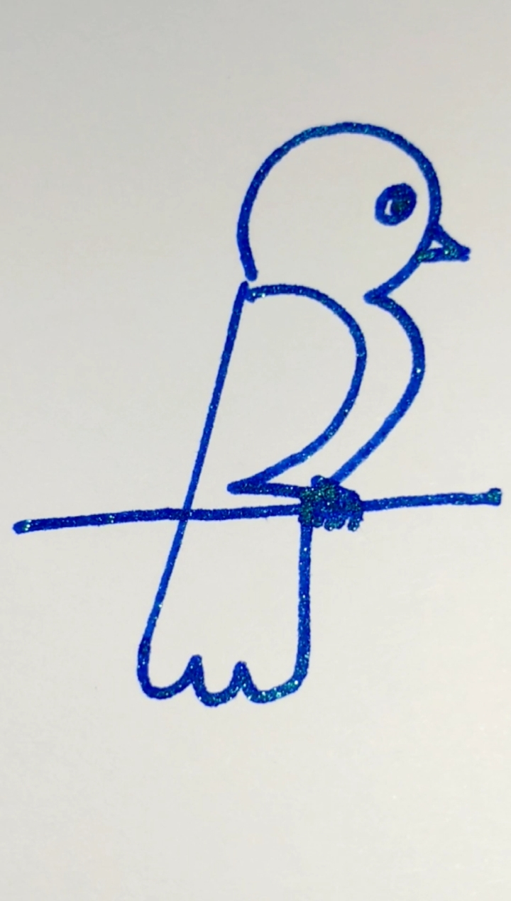 每天更新简笔画#用123画小鸟