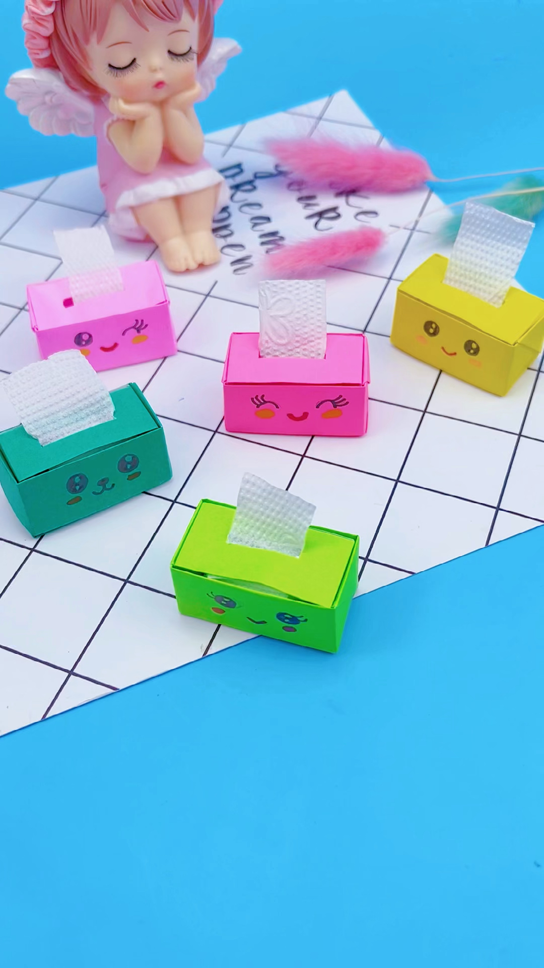 手工折纸这么迷你的纸巾盒快给我来一打