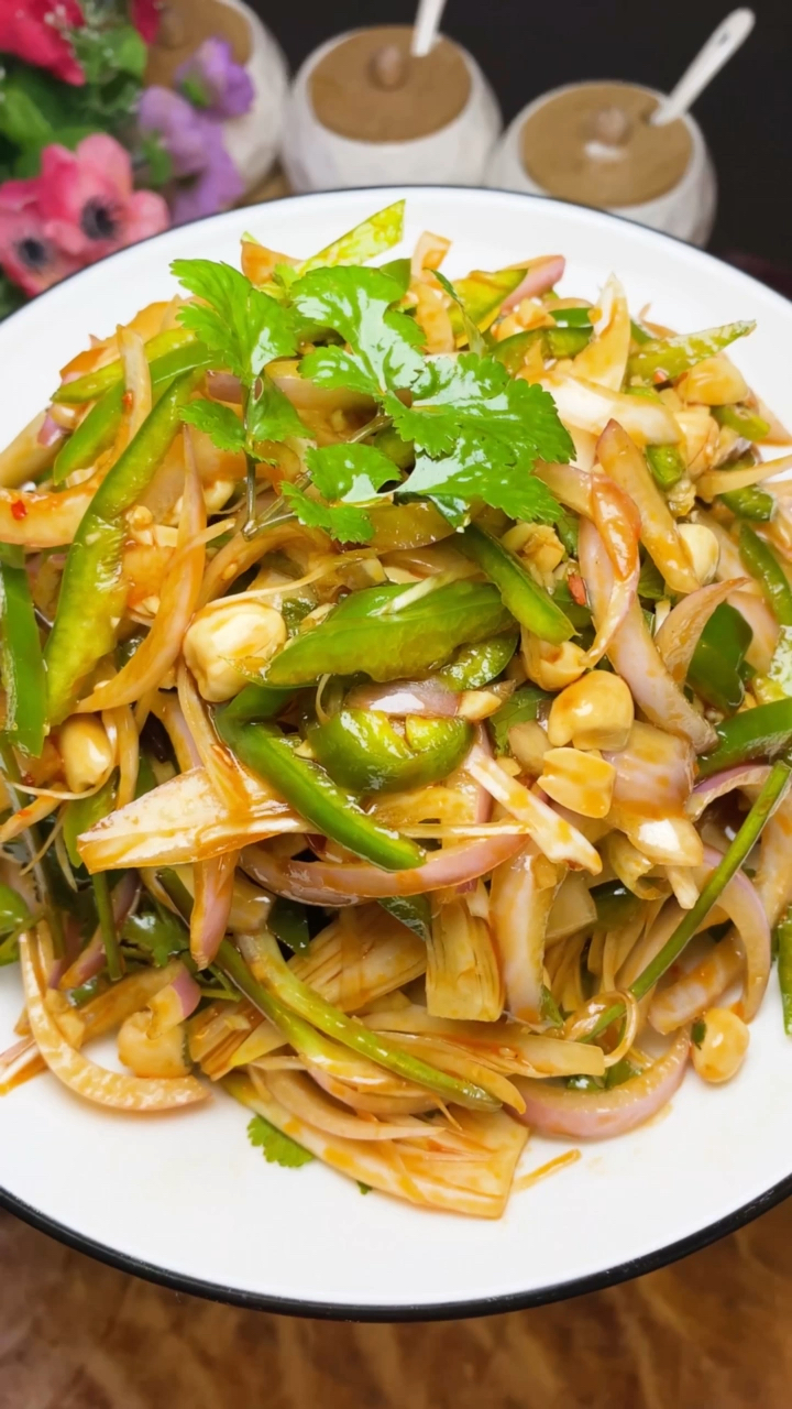 美食#东北老虎菜的家常做法,美味爽口,香辣又过瘾