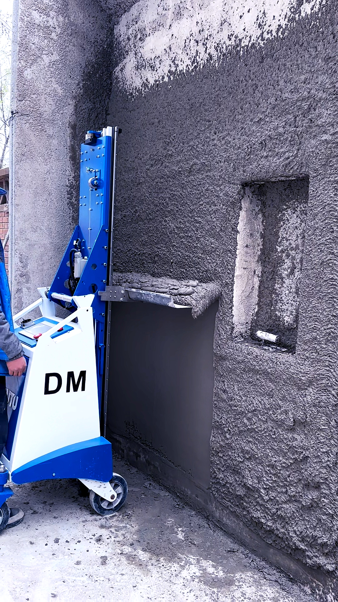 抹墙大师#建筑机器人粉墙抹灰施工