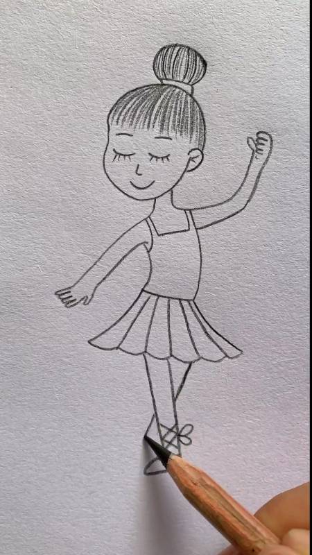 简笔画#画正在跳舞的小女孩,太可爱了!-度小视