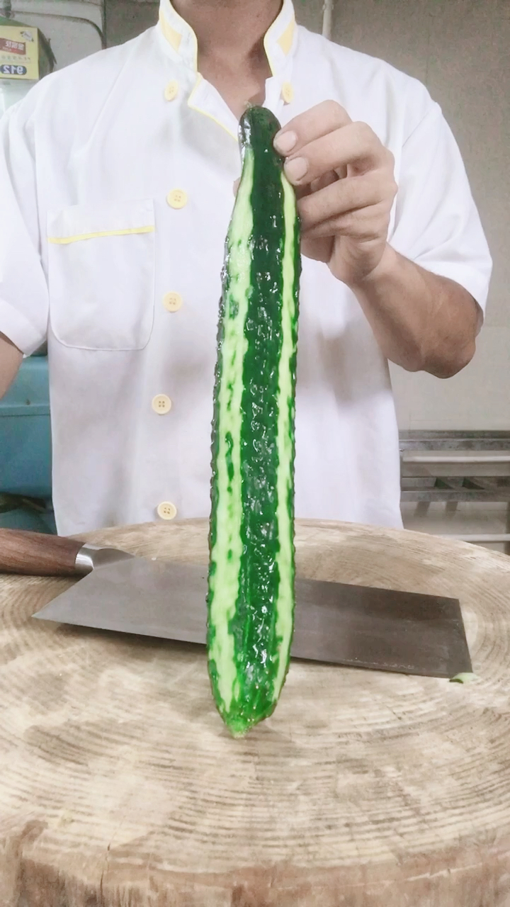 老师傅刀法!切黄瓜