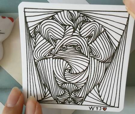 手绘禅绕画#画头牛,祝你牛年大吉