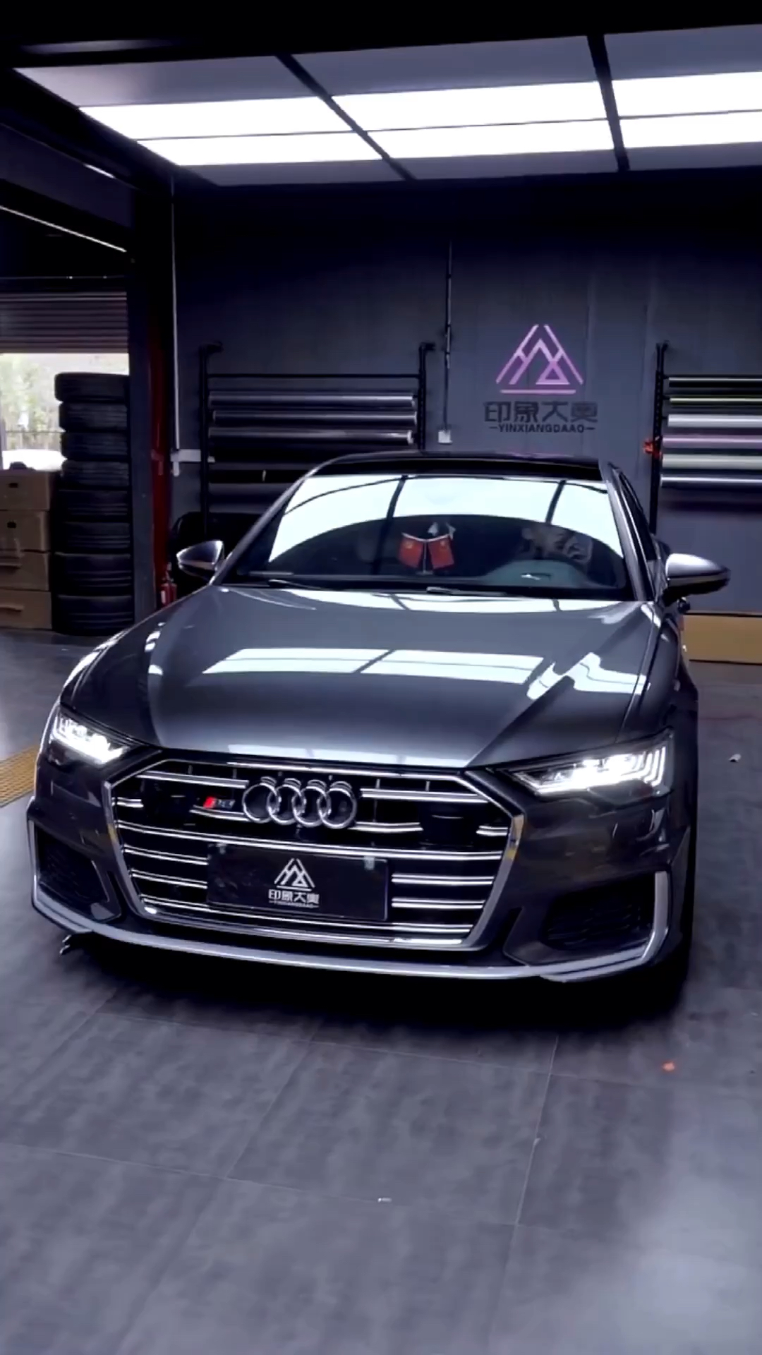 奥迪a6l天云灰改装s6套件把运动发挥到极致商务风秒变运动风