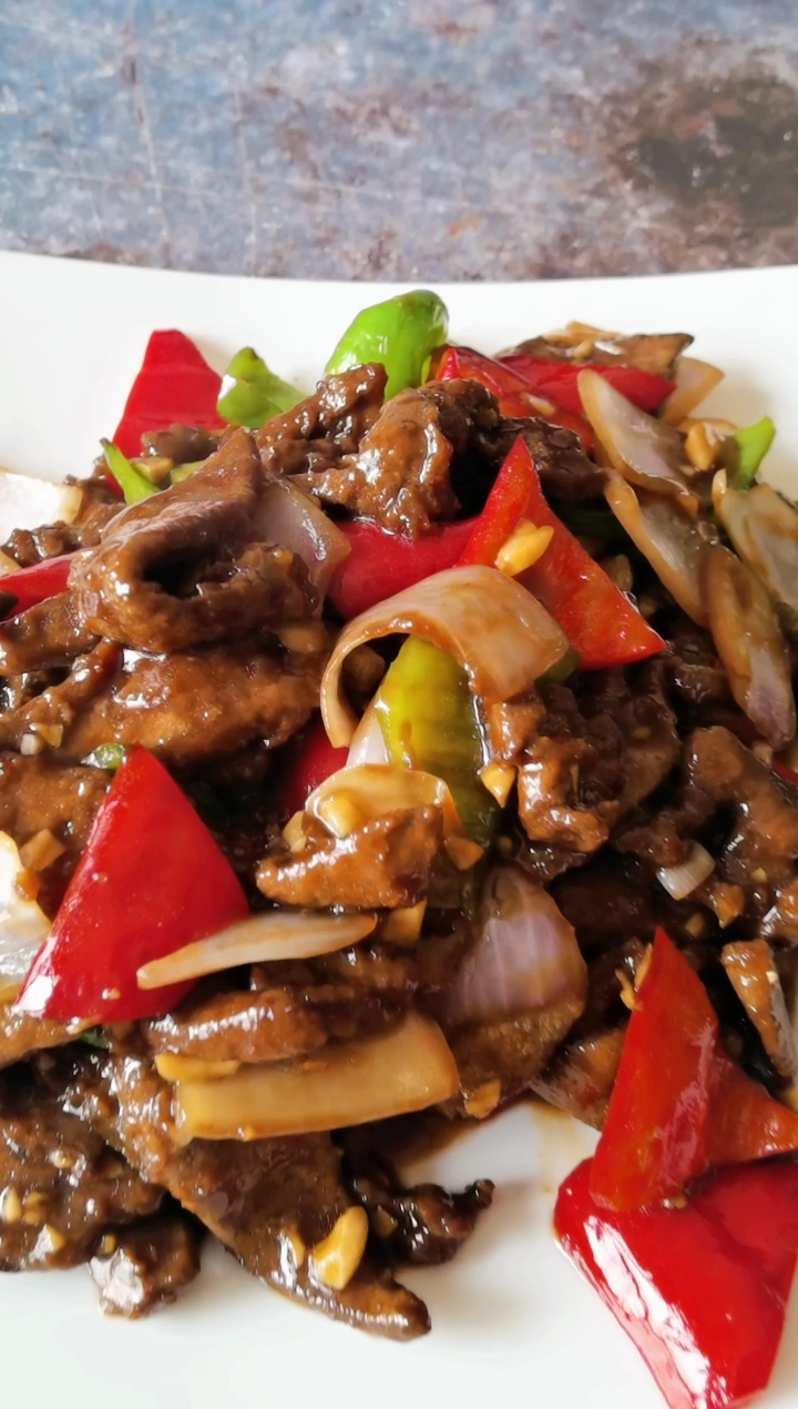 #美食#今天做一道家常炒肝尖-度小视