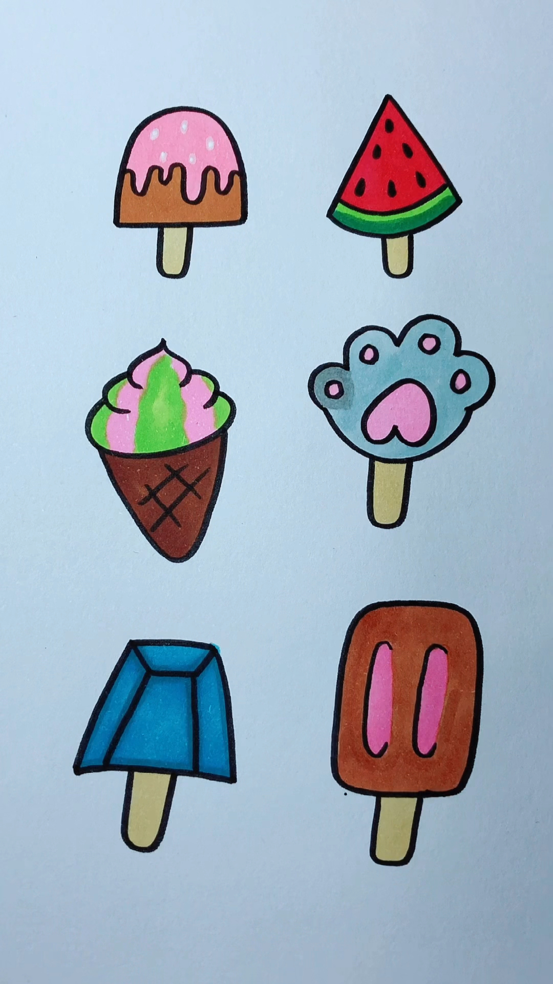 冰淇淋的画法图片大全图片
