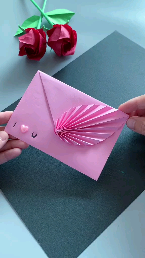 词穷了,只会说好美的折纸信封啊,真是太美了-度小视