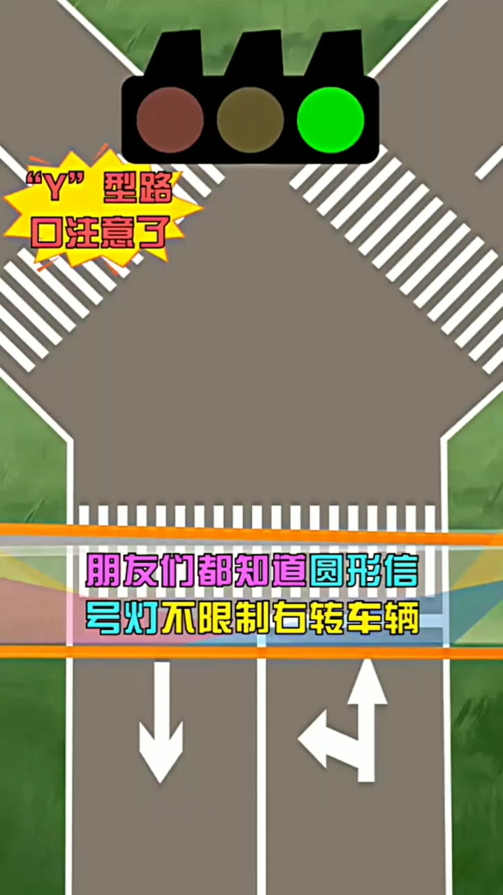交通安全最重要#y型路口注意了