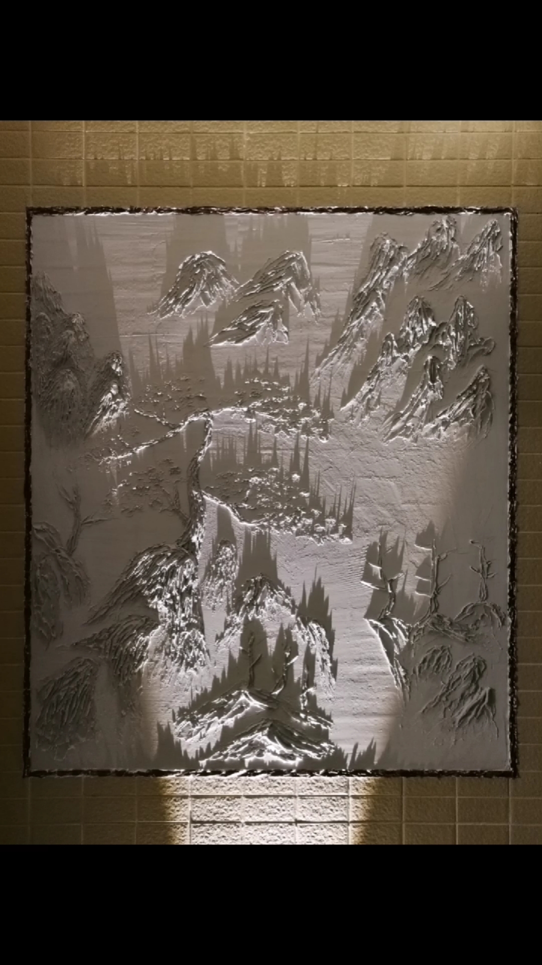 浮雕壁画#浮雕壁画师作品,需要配合射灯才好看