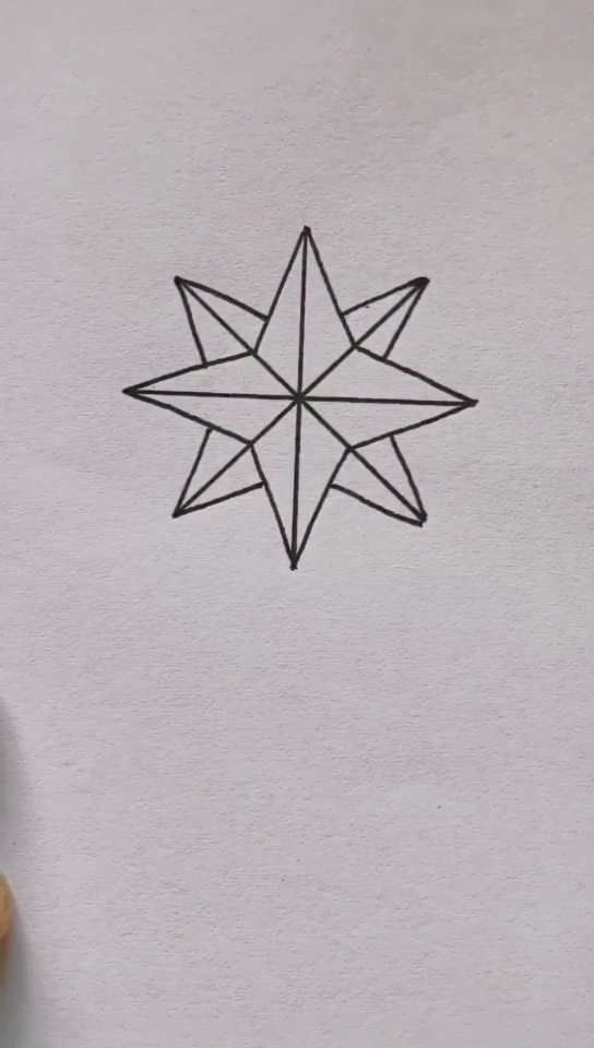 八角形简单画法图片