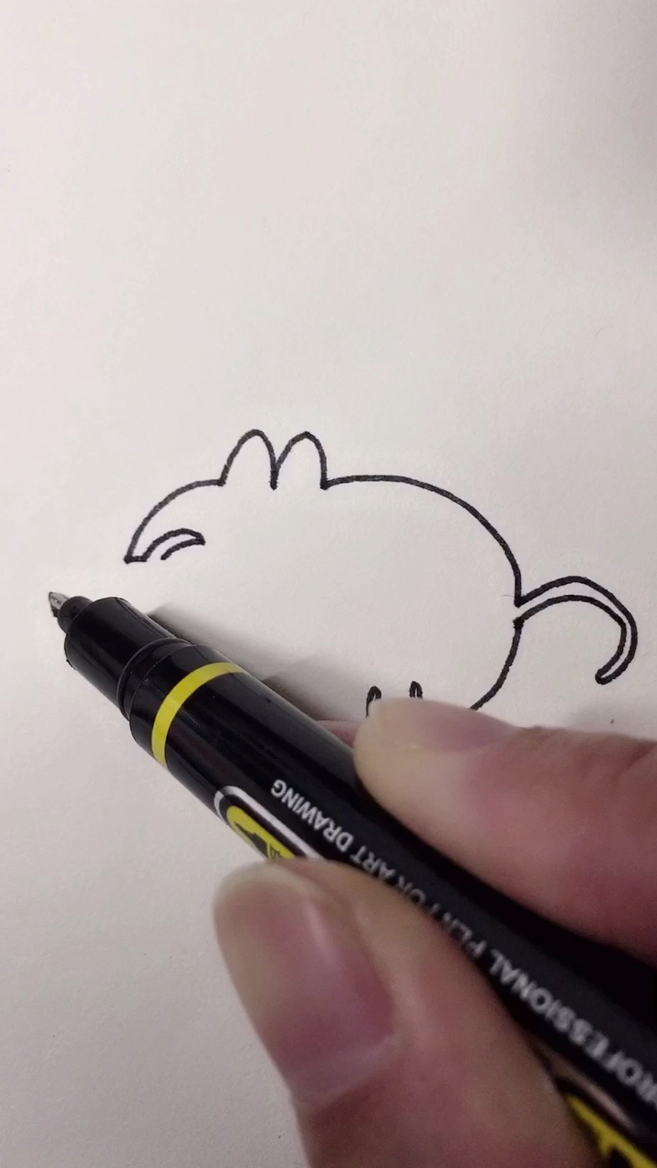 画画原来如此简单#一笔画猪,学会了吗?