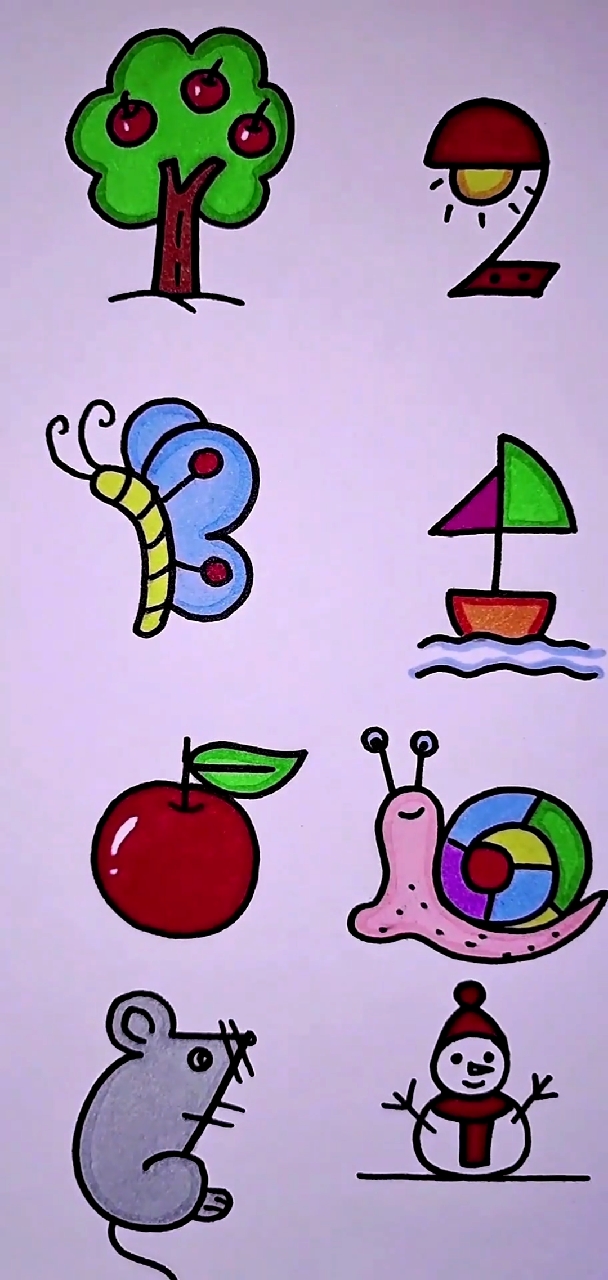 用数字12345678画