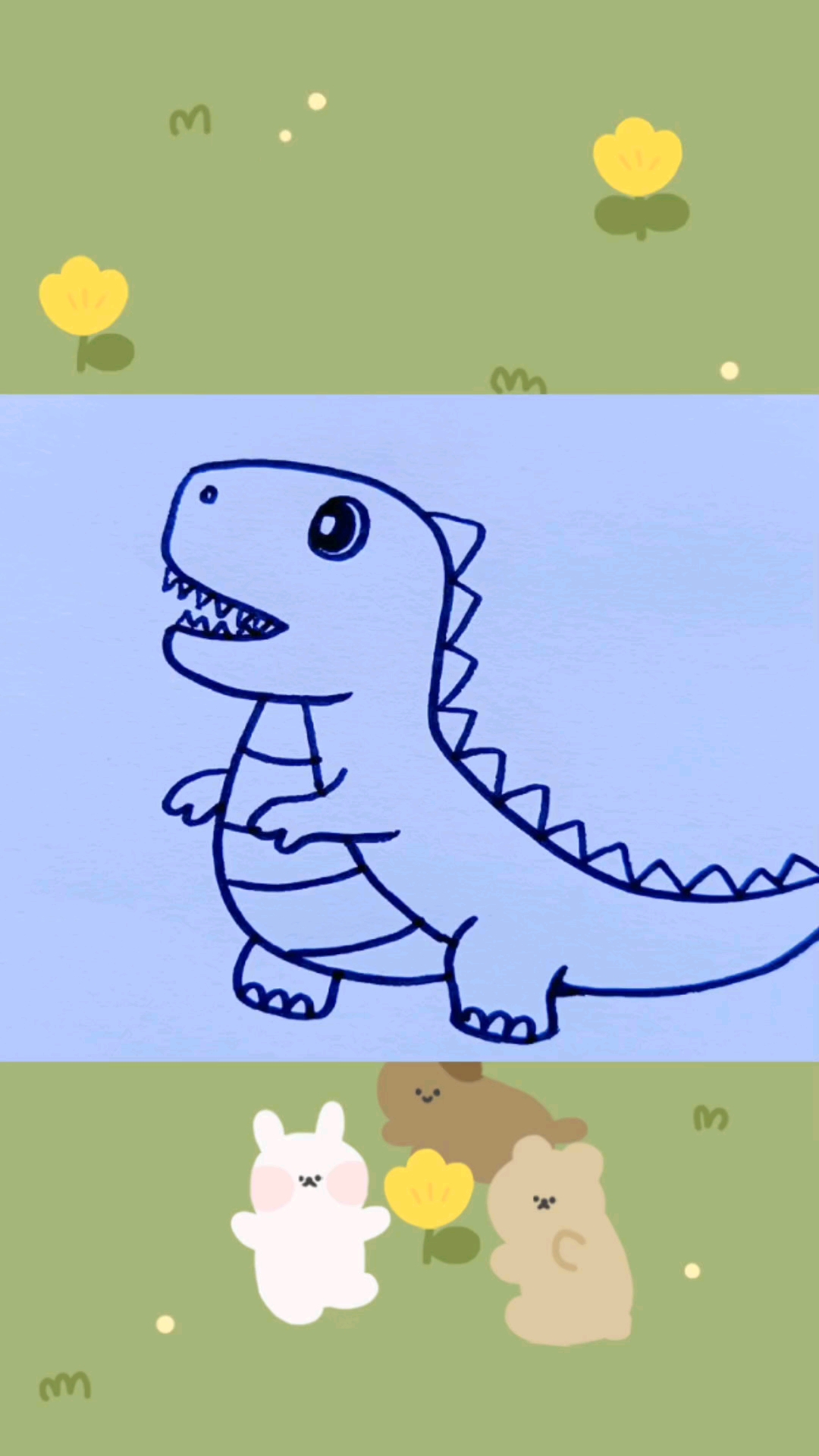 小恐龙简笔画简便图片