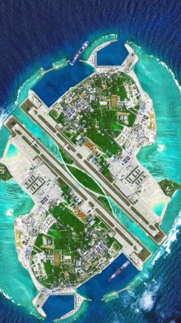 中国在南海填海造陆多年终建成南大门的绝对防御
