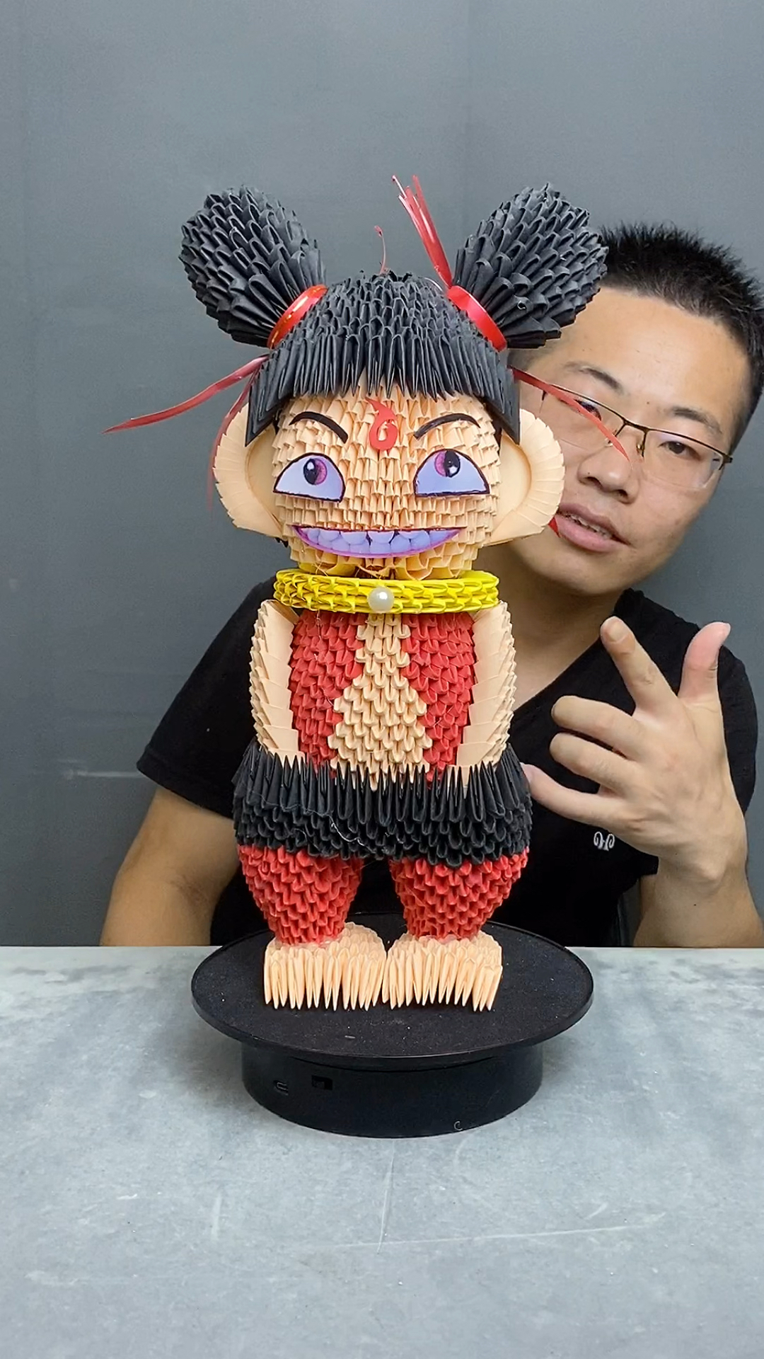 音为有你#新折纸作品哪吒,看看像吗-度小视