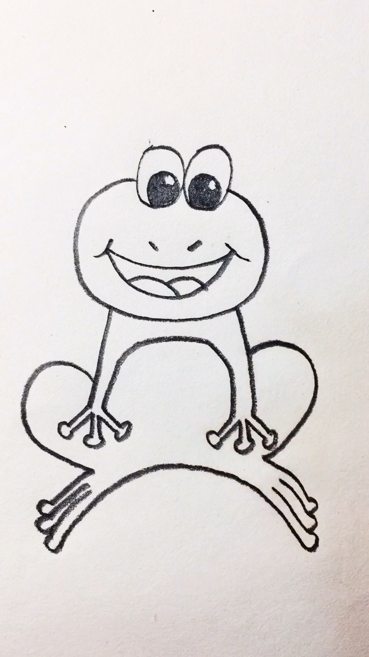 怎样画青蛙简单画法图片