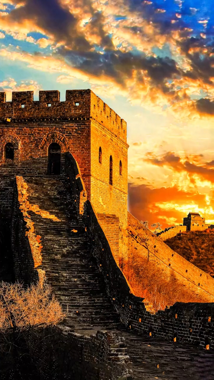 旅游进行时#这就是万里长城,夕阳西下,断肠人在天涯.