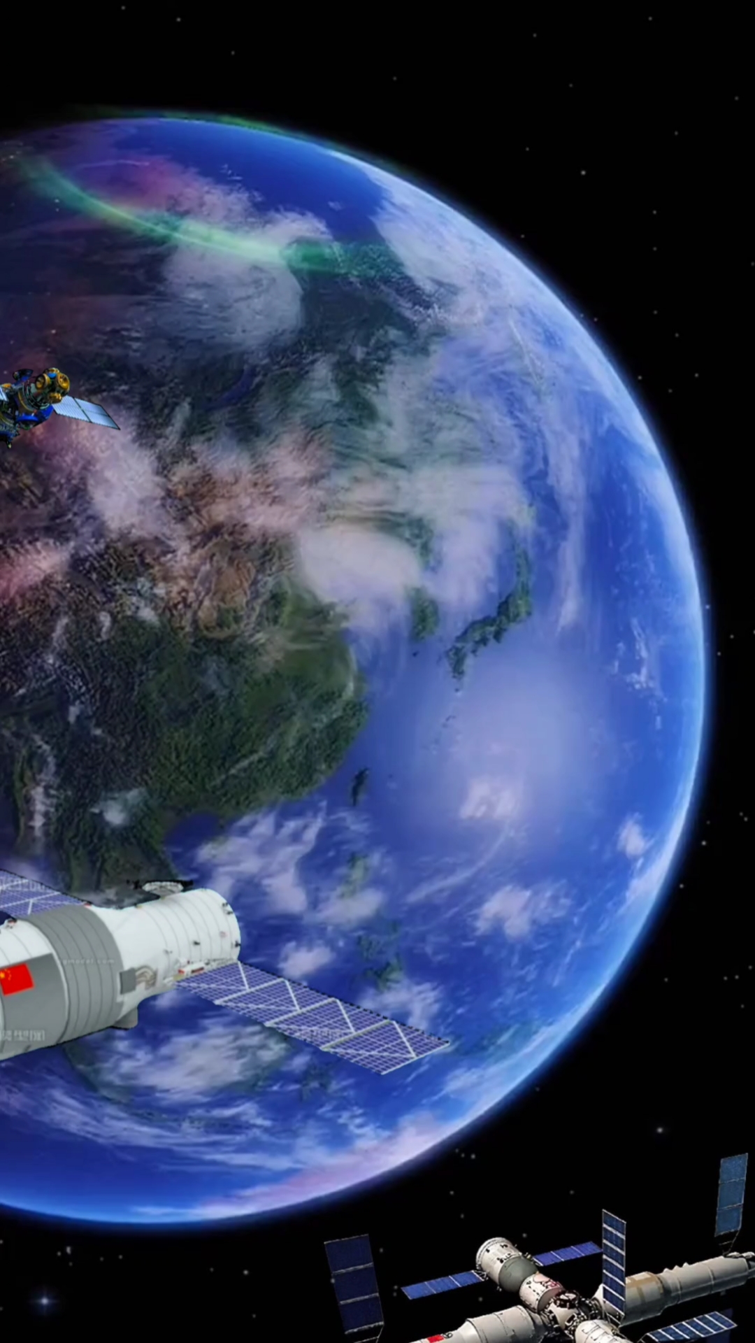 #太空#中国独立拥有自己的空间站,太空看地球太美了!!!