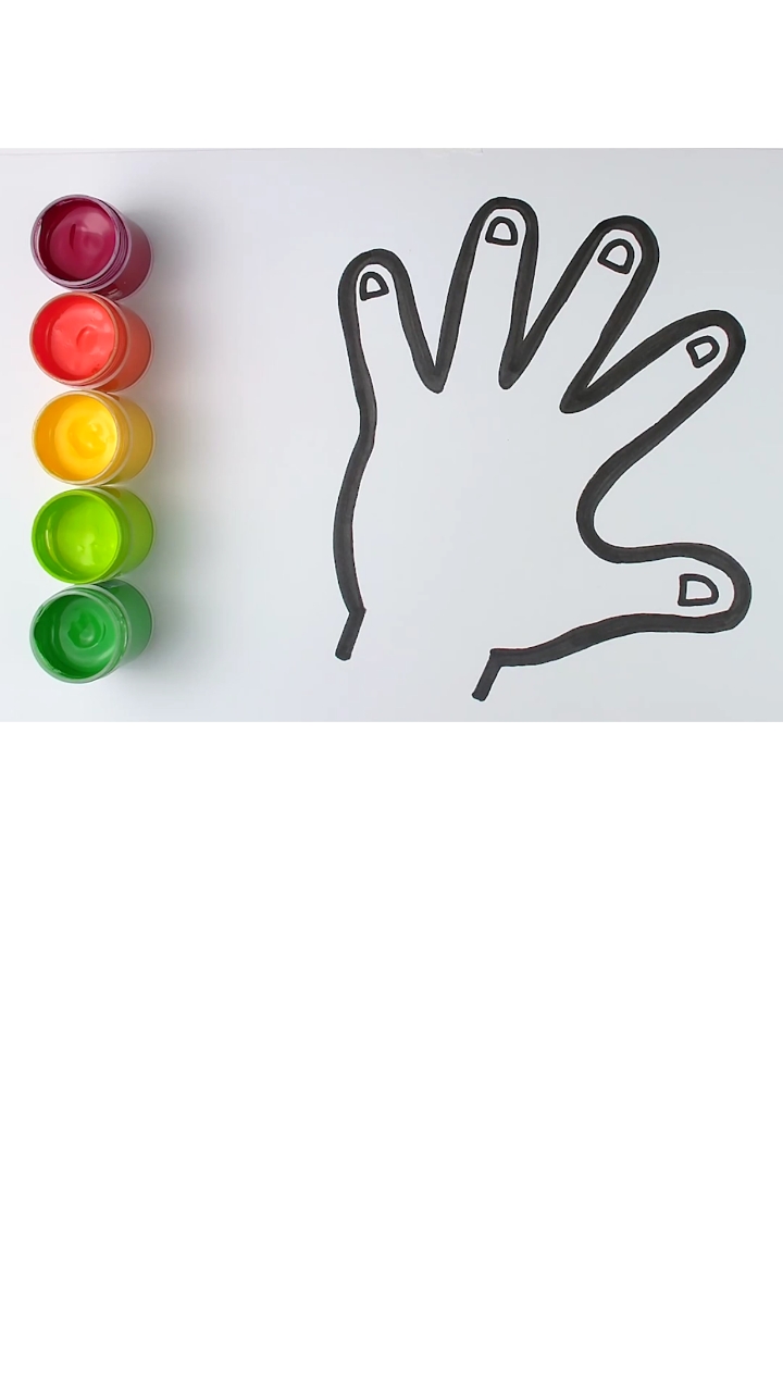 趣涂色#学画彩色的手掌