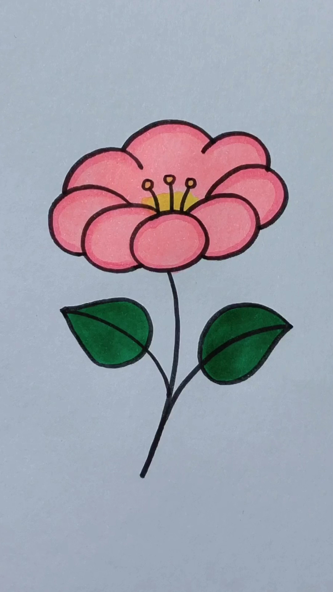 儿童画画的画一朵小花图片