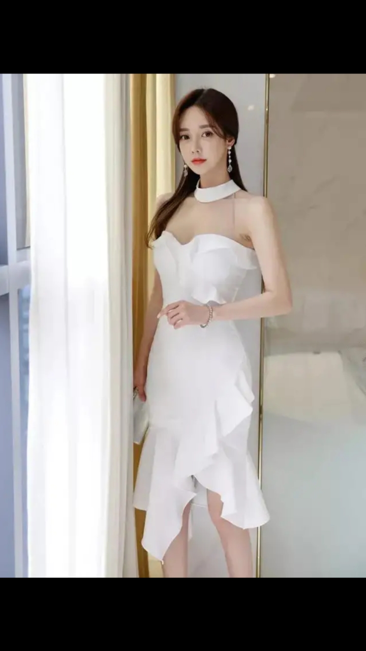 感恩有你#韩国女神孙允珠时尚搭配:白色晚礼服