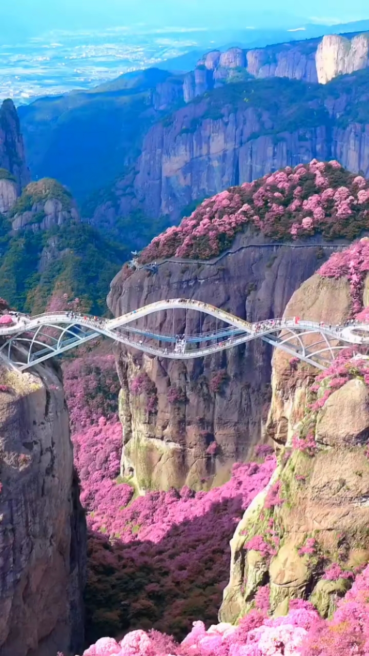 台州神仙居如意桥#简直是人间仙境,浙江台州神仙居如意桥太美了,来