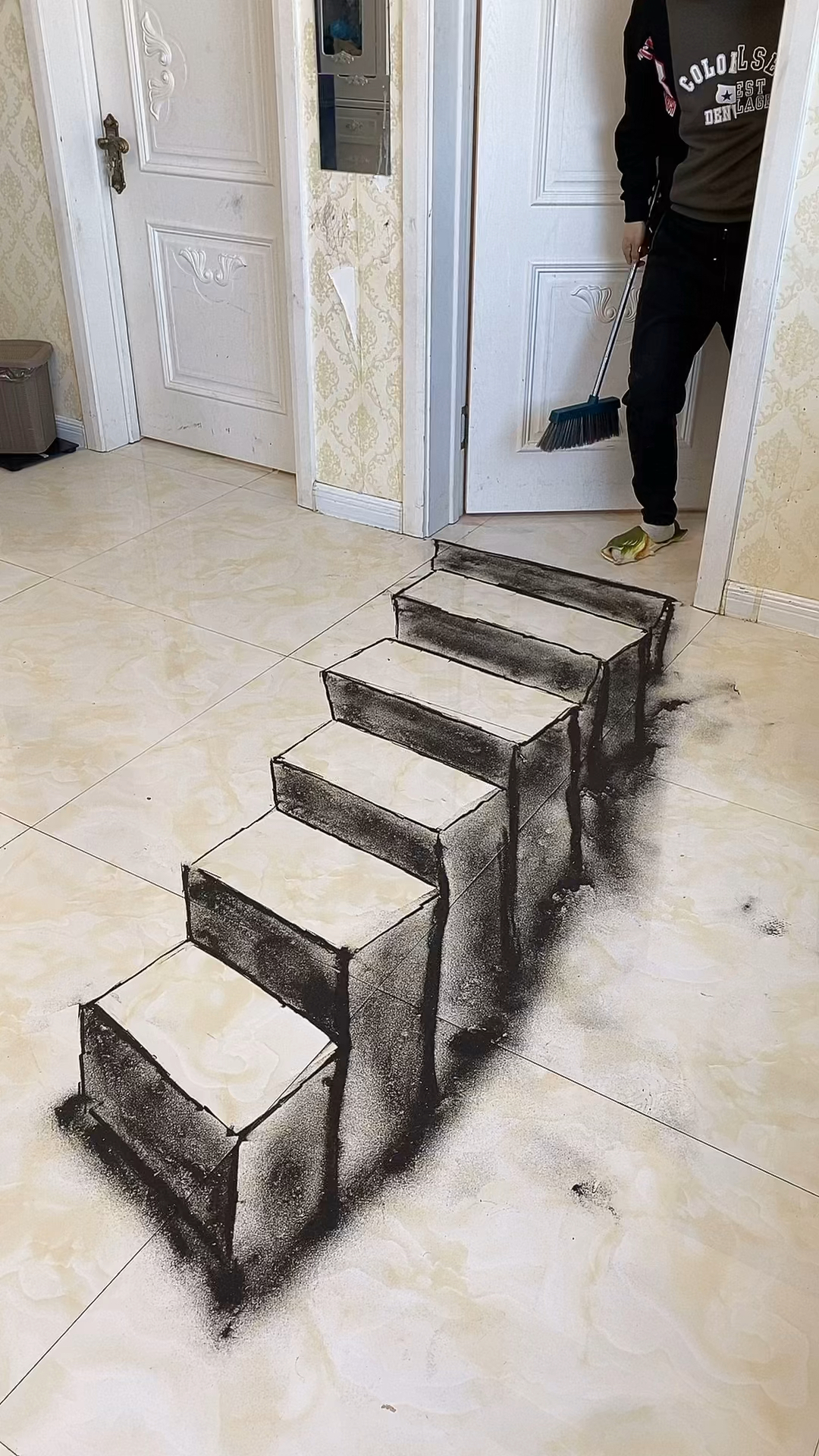 全民独门绝技咖#超级地面立体画