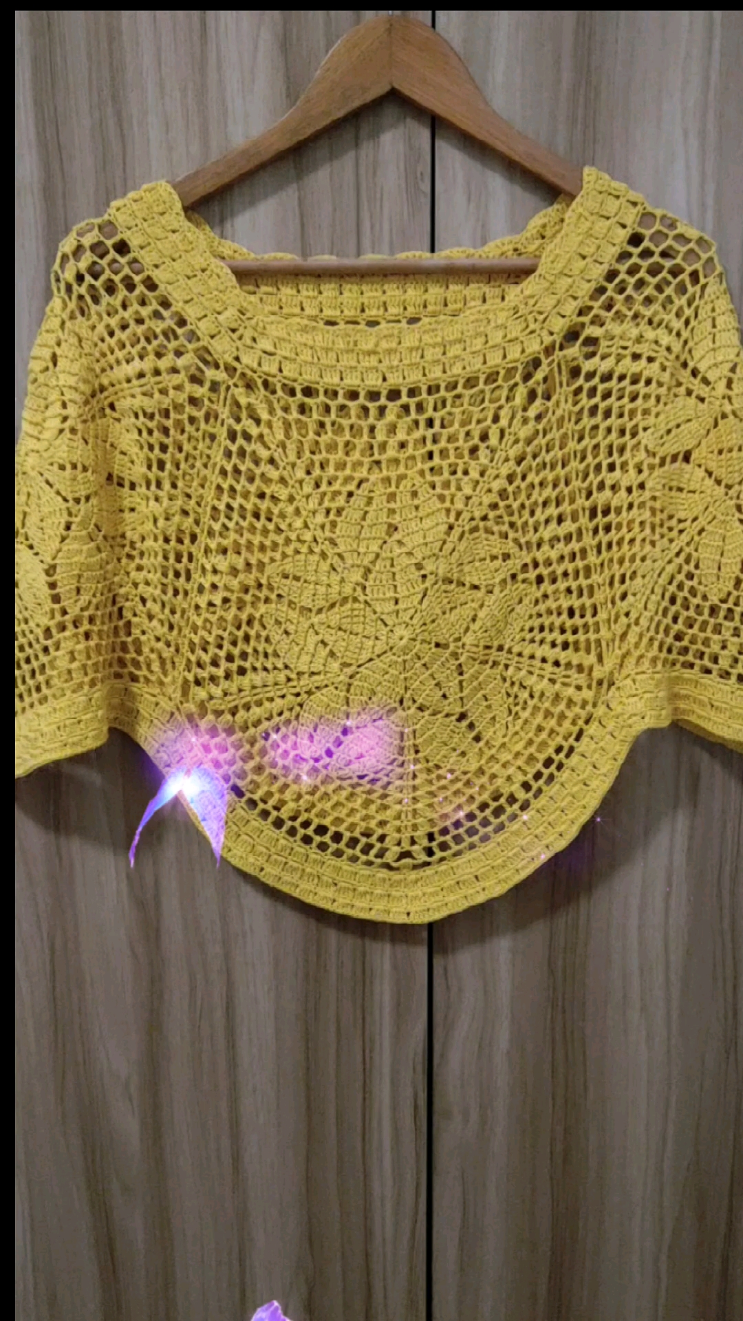 手工钩织#大叶子花披肩有图解-度小视