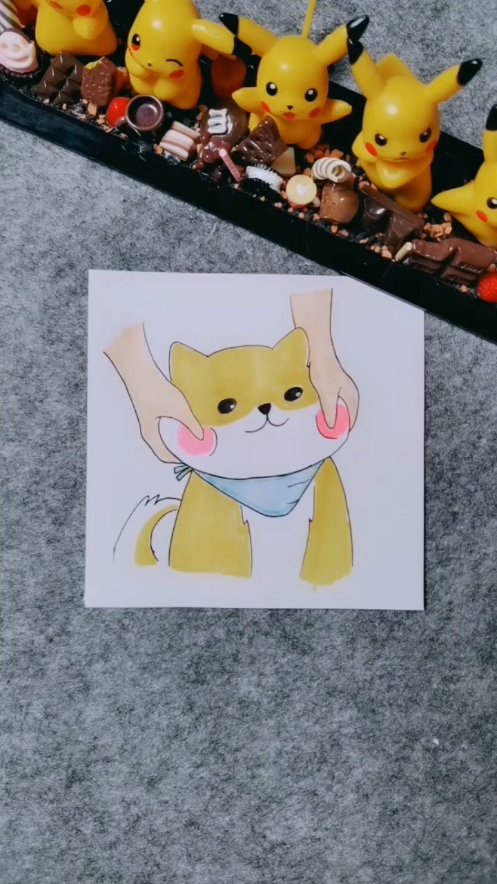 简笔画#可爱小柴犬简笔画