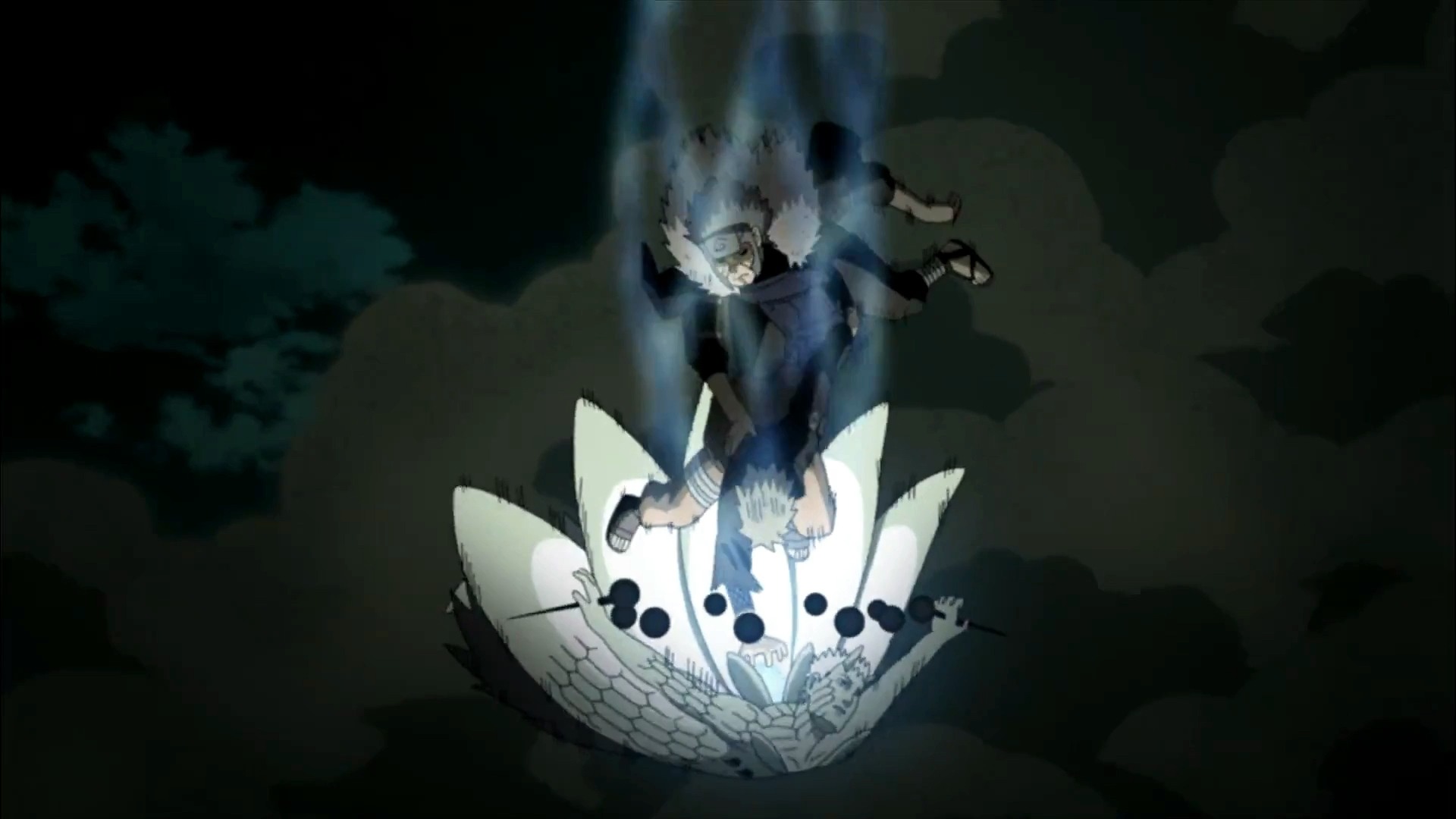 火影忍者#鸣人和二代配合给带土重创