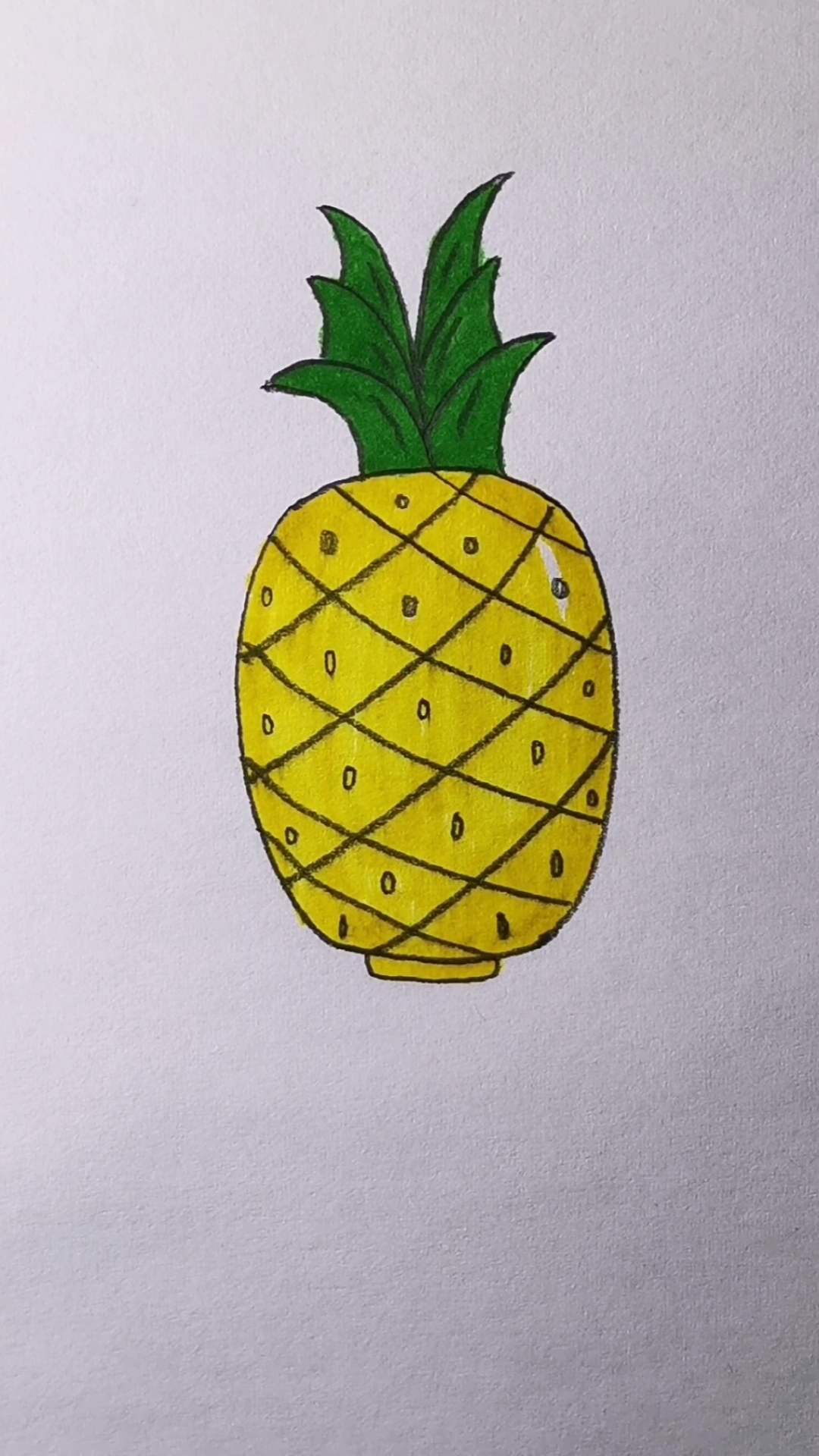 两个括弧,三个y画法菠萝.