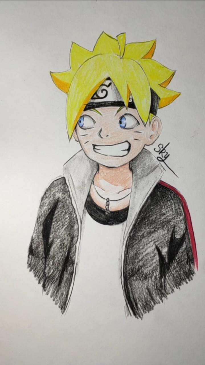 我要上热门#手绘动漫人物博人.